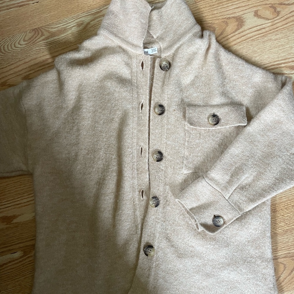 Mango Oversized OatMeal Shacket XS